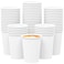 Qunclay Disposable White Paper Coffee Cups To Go Hot Cups for Coffee Chocolate Juice Hot or Cold Beverage Drinking Cup Suitable for Party Office Travel and Events