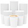 Qunclay Disposable White Paper Coffee Cups To Go Hot Cups for Coffee Chocolate Juice Hot or Cold Beverage Drinking Cup Suitable for Party Office Travel and Events