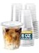 SHOPDAY 8 ozPlasticCupswithLids 200 Pack Disposable Clear Cups with Lids Small Cup for Cold Drink Smoothie Food Coffee Cup