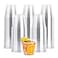 JOLLY CHEF 100 Pack Clear Plastic Cups 9 oz Crystal PET Party Cups Classic Clear Disposable Wine Cup for Wedding Thanksgiving Birthday Halloween Christmas Party