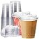 Aatriet 12 oz Clear Plastic Cups with StrawlessSipLids 25 Sets Disposable Cups Plastic Iced Coffee Cups To Go Cups with Sip Through Lids for Smoothie Milkshake Cold Drinks for Party Wedding Event