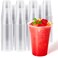 JOLLY CHEF 16 oz Clear Plastic CupsDisposable Cups Drinking Cups for Ice CoffeeMilkshake Cold Drinks