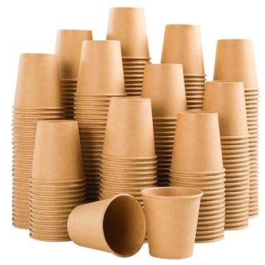 Clawsoff 300 Pack 3 oz Paper Cups Disposable Kraft Small Bathroom Cups 3 Ounce HotCold Beverage Cups for Home Kitchen Party