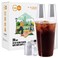 Turbo Bee 24 OZ 200 Sets Clear Plastic Cups with Strawless Sip Lids To Go Crystal Clear Disposable Plastic Cups with Lids for Iced Coffee Smoothies Soda Lemonade Cold Beverage
