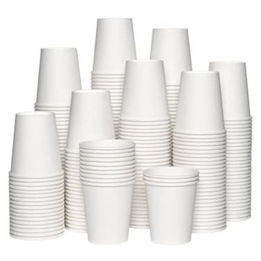 JOLLY CHEF 5 oz Disposable Paper Coffee Cups 600 Pack Hot Paper Cups for Party Office Home Travel and More
