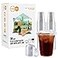Turbo Bee 12 OZ 200 Sets Clear Plastic Cups with Strawless Sip Lids To Go Crystal Clear Disposable Plastic Cups with Lids for Iced Coffee Smoothies Soda Lemonade Cold Beverage
