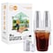 Turbo Bee 12 OZ 200 Sets Clear Plastic Cups with Strawless Sip Lids To Go Crystal Clear Disposable Plastic Cups with Lids for Iced Coffee Smoothies Soda Lemonade Cold Beverage