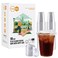 Turbo Bee 12 OZ 200 Sets Clear Plastic Cups with Strawless Sip Lids To Go Crystal Clear Disposable Plastic Cups with Lids for Iced Coffee Smoothies Soda Lemonade Cold Beverage