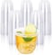 KesaPlan 100 Pcs Disposable Stemless Glasses 12oz Crystal Plastic Wine Glasses Clear Classic Cup for Meeting Weddings Birthdays Cocktail Christmas Party Supplies