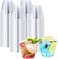 BYSNOW 100 Pack 9 oz Clear Plastic Cups Plastic Wine Cups for Cocktail Party Polystyrene Hard Cup with Higher Heat Resistance9oz 100count