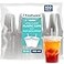 Freshware 12 oz Clear Disposable Plastic Cups with Flat Lids and Straws 100 Pack Clear Plastic Cups Tumblers Heavyduty Party Glasses Disposable Cups for Thanksgiving Halloween Christmas Party