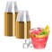 Goodluck 50PCS 9oz Gold Disposable Cups Plastic Cups with Gold Rim Cocktail Cups for Wedding Party and Birthday