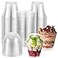 AOZITA 50 Sets 9 oz Clear Plastic Cups with Dome Lids No Hole Disposable Cups for Ice CreamCakeFruitParfait Dessert Pudding and Jello Shot