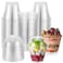 AOZITA 50 Sets 9 oz Clear Plastic Cups with Dome Lids No Hole Disposable Cups for Ice CreamCakeFruitParfait Dessert Pudding and Jello Shot