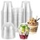 AOZITA 100 Sets 9 oz Clear Plastic Cups with Dome Lids No Hole Disposable Cups for Ice CreamCakeFruitParfait Dessert Pudding and Jello Shot