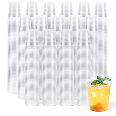 JOLLY CHEF 3 oz Clear Plastic Cups Disposable Mouthwash Cups for Any Occasion Small Bathroom Cold Party Drinking Tumblers for Tasting Drinking and Party