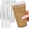 Dealusy 100 Pack 20 oz Clear Plastic Cups with Lids Sturdy Food Safe Iced Coffee Cups with lids Disposable Plastic Smoothie Cups for Cold Drinks Sip Lids