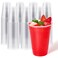 JOLLY CHEF 390 Pack 16 oz Clear Plastic CupsDisposable Cups Drinking Cups for Ice CoffeeMilkshake Cold Drinks