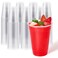 JOLLY CHEF 390 Pack 16 oz Clear Plastic CupsDisposable Cups Drinking Cups for Ice CoffeeMilkshake Cold Drinks