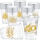 Yiyiring 60 Pcs 12 oz 40th Birthday Party Plastic Cups Clear Happy Birthday Tumblers for Celebrating 40 Years Disposable Party Supplies