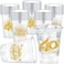 Yiyiring 60 Pcs 12 oz 40th Birthday Party Plastic Cups Clear Happy Birthday Tumblers for Celebrating 40 Years Disposable Party Supplies
