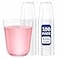 WELLIFE 12 oz Clear Plastic Cups 100 Pcs Disposable Wine Glasses Stemless Cocktail Punch Cups for Cold Drinking Wedding Party Supplies Valentines Day