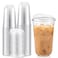 Ziliny 50 Sets Clear Plastic Coffee Cups with Sip Lids Disposable Plastic PET Crystal Cups for Iced Coffee Smoothie Cold Beverage Drink Shops and Party CateringClear18 oz