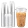 Ziliny 50 Sets Clear Plastic Coffee Cups with Sip Lids Disposable Plastic PET Crystal Cups for Iced Coffee Smoothie Cold Beverage Drink Shops and Party CateringClear18 oz