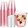 Ziliny 50 Sets Clear Plastic Coffee Cups with Sip Lids Disposable Plastic PET Crystal Cups for Iced Coffee Smoothie Cold Beverage Drink Shops and Party CateringClear Pink12 oz