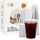 Turbo Bee 200 Sets 12 OZ Clear Plastic Cups with Lids and Straws Disposable To Go Iced coffee cups with lids for Cold Drinks Smoothie and Slushie
