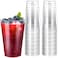Byvivace 200Counts 12 OZ Hard Plastic Cups Fancy Disposable Cups for Party 12 Ounce Clear Elegant Wedding Cups Disposable Wine Glasses for Parties