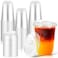 KesaPlan 50 Pack 16oz Clear Plastic Cups with Sip Lids Disposable Iced Coffee Cup with Strawless Lid for Party Wedding Catering Events To Go Cups for Cold Drinks Smoothie Milkshake Lemonade Bubble