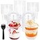 Panxxsen 50 Pack 12oz Plastic Parfait Cups with Dome LidsYogurt Parfait Cups with SporksClear Plastic Cup with Dome LidsNo Hole for YogurtDessertIce CreamCupcakeSnacksPuddingFruits