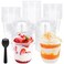 Panxxsen 50 Pack 12oz Plastic Parfait Cups with Dome LidsYogurt Parfait Cups with SporksClear Plastic Cup with Dome LidsNo Hole for YogurtDessertIce CreamCupcakeSnacksPuddingFruits