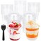 Panxxsen 50 Pack 12oz Plastic Parfait Cups with Dome LidsYogurt Parfait Cups with SporksClear Plastic Cup with Dome LidsNo Hole for YogurtDessertIce CreamCupcakeSnacksPuddingFruits