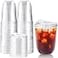 Alaeseje 50 Pack Clear Plastic Cups with Strawless Sip Lids16 oz Iced Coffee Cups with LidsDisposable PET Crystal CupsRound Bottom To Go Cup for Iced Coffee Juice Smoothie Cold Beverage