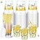 Umigy 100 Pack Honey Bee Plastic Disposable Cups with Lids and Straws 12 oz Disposable Cups for Juice Water Coffee Summer Party Sports Party SuppliesBee