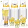 Umigy 100 Pack Honey Bee Plastic Disposable Cups with Lids and Straws 12 oz Disposable Cups for Juice Water Coffee Summer Party Sports Party SuppliesBee
