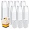 LifeIdeas 600 Pcs Mini Dessert Cups with Spoons and Lids 5 Oz Square Mini Clear Parfait Cups Shooters Cups for Party Clear Yogurt Parfait Cups for Pudding Fruit Mousse Snacks Appetizers