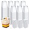 LifeIdeas 600 Pcs Mini Dessert Cups with Spoons and Lids 5 Oz Square Mini Clear Parfait Cups Shooters Cups for Party Clear Yogurt Parfait Cups for Pudding Fruit Mousse Snacks Appetizers