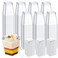 LifeIdeas 600 Pcs Mini Dessert Cups with Spoons and Lids 5 Oz Square Mini Clear Parfait Cups Shooters Cups for Party Clear Yogurt Parfait Cups for Pudding Fruit Mousse Snacks Appetizers