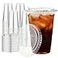 VPACKDUO Plastic Cups with Lids 16 oz 100 pack Clear Disposable Iced Coffee Cups with Strawless Sip Lids Drink Cup for Cold Drinks Iced Coffee