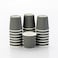 Restaurantware Ripple Wall Coffee Cups 25 Count 4 Ounce Insulated Gray Paper Cups Rolled Rim SpillResistant Disposable Paper NonSlip for Coffee Beverages