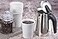 NYHI 150 Pack 8 oz White Paper Disposable Coffee Cups Hot Cold Beverage Drinking Cup for Water Juice Espresso Tea Ideal for Water Coolers Party