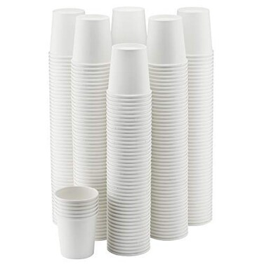 NYHI 150 Pack 8 oz White Paper Disposable Coffee Cups Hot Cold Beverage Drinking Cup for Water Juice Espresso Tea Ideal for Water Coolers Party