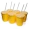 Rolling Sands 16 Oz Reusable Plastic Stadium Cups with Lids 6 Pack USA Made Plastic Tumblers and Lids Includes 6 Reusable Straws Dishwasher Safe Yellow
