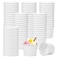 Hedume 75 Pack Ice Cream Cups with 75 Pack Lids 8 oz Disposable Paper Dessert Bowls for Hot and Cold Food Soup Sundae Frozen Yogurt