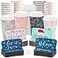 Sparkle and Bash To Go Coffee Cups with Lids 48Count 16Oz Multicolor Disposable Paper Coffee Sleeves Included Travel Cups