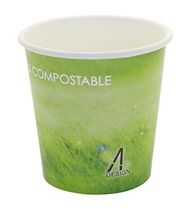 A+ DESIGN A DESIGN Special Green Grass Design Paper Hot Coffee Cups Ecofriendly100 BlodegradableCompostable Green grass 50 count 4 oz