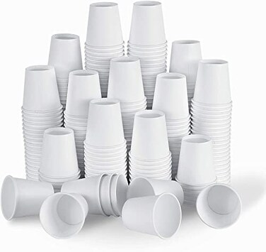 Brandon-super Brandonsuper 300 Count 4 oz Small Paper Cups Mouthwash Cups Bathroom Cup Mini Cup Small Disposable Cups